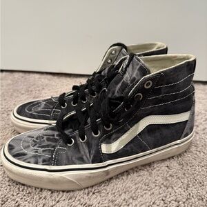 Vans SK8-HI Gray and White Women's 10.0 Men's 8.5 Sneakers